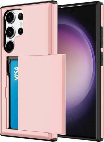 Miniatura 38 de Funda tipo cartera para Samsung Galaxy S22 Ultra con 4 ranuras para tarjetas de crédito a prueba de golpes, funda híbrida de protección reforzada
