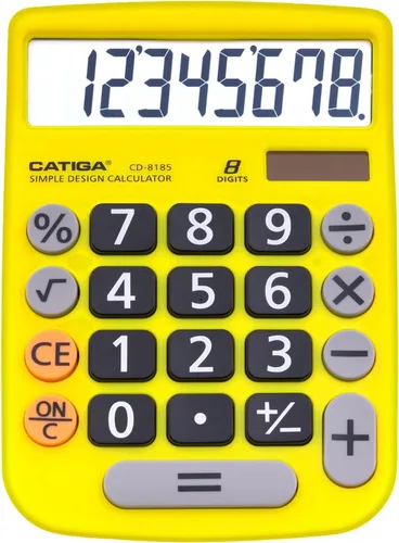 Miniatura 17 de Calculadora básica: Catiga - Calculadora de oficina y estilo doméstico, educativa, adecuada para la escuela, la empresa y uso personal, Negro