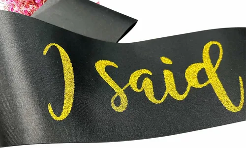 Miniatura 4 de Banda con texto en inglés "I Said Yes para mujer, propuesta de compromiso, banda de despedida de soltera para despedida de soltera, regalos de boda