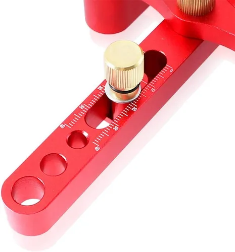 Miniatura 5 de Joywayus Plantilla de Dowelling Autocentrante, Estándar Imperial 1/4 "5/16" 3/8 "Accesorios de plantilla de clavijas, guía de perforación de agujero