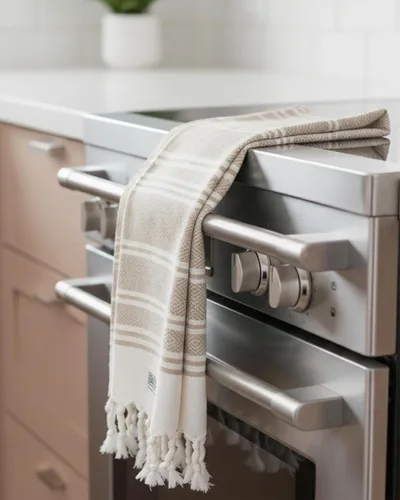 Miniatura 5 de DEMMEX Toallas de mano turcas de algodón orgánico certificado para baño, juego de 2, toallas de cocina y gimnasio, toallas de viaje compactas