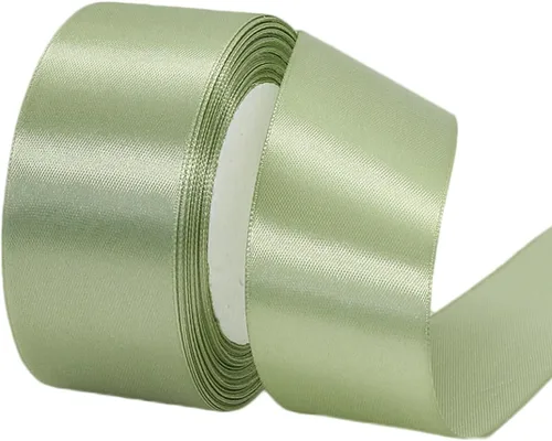 Miniatura 109 de Cinta de satén beige de 1 pulgada x 25 yardas, cinta de tela de color sólido para envoltura de regalos, manualidades, fabricación de lazos