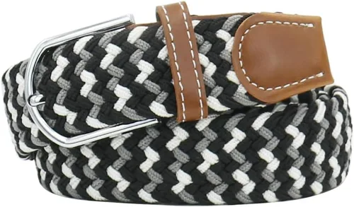 Miniatura 45 de Mixed Color Woven Stretch Braided Belts for Men and Women Fashion Elastic Belts