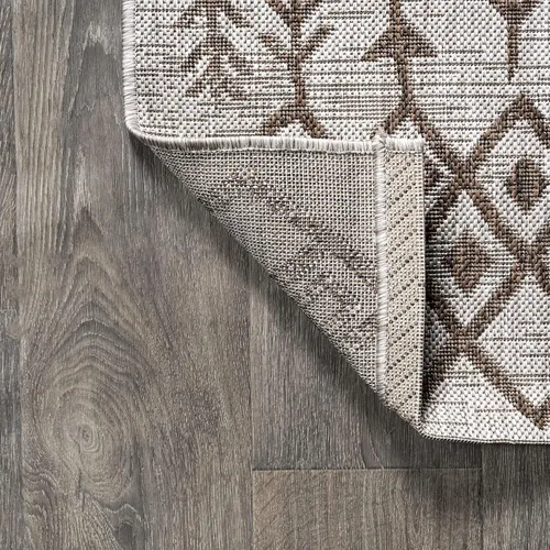 Miniatura 8 de JONATHAN Y Alfombra bohemia geométrica para interiores y exteriores, 2 x 8 pulgadas, beige/marrón, Tokay para patio trasero, patio, porche, fácil