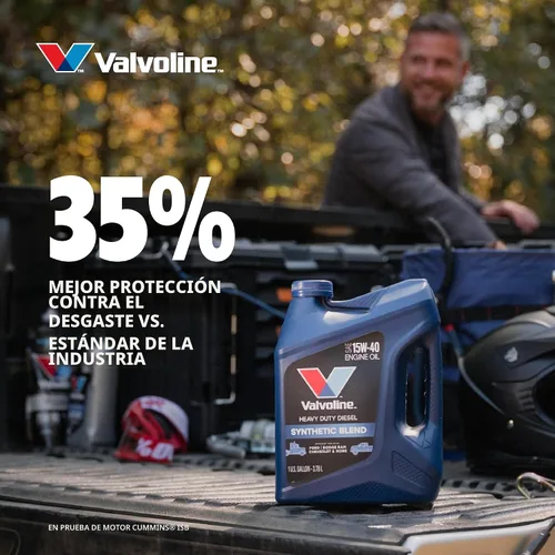 Miniatura 7 de Valvoline Heavy Duty Synthetic Blend 15W-40 Aceite para motor diésel, 1 gal, caja de 3