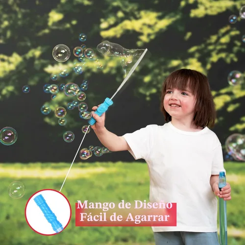 Miniatura 3 de JOYIN - Varitas grandes de 14.6 pulgadas para hacer burbujas para niños, 6 piezas con solución de recambio, juguete de verano, recuerdo de fiesta