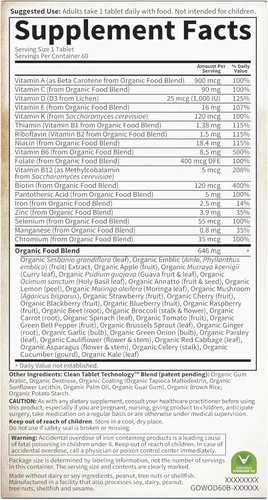 Miniatura 3 de Garden of Life Multivitamínico para mujeres y multivitamínico para hombres - mykind Tabletas orgánicas de suplemento vitamínico de alimentos