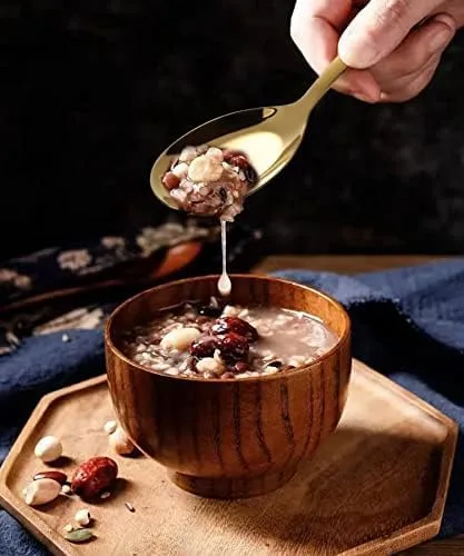 Miniatura 9 de Cucharas de sopa de acero inoxidable, juego de 6 cucharas de sopa de peso pesado, cucharas de sopa chinas, cucharas de ramen pulidas con espejo