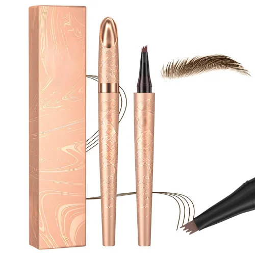 Miniatura 9 de Lápiz de cejas Microblading, 3D resistente al agua, 4 puntas, microblading para cejas, maquillaje de cejas con relleno de huecos, maquillaje