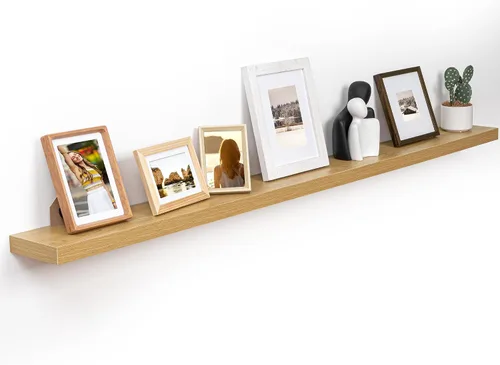 Miniatura 63 de Fun Memories Estantes flotantes para pared, estantes flotantes de 48 pulgadas de largo, juego de 1, estante colgante con soportes invisibles
