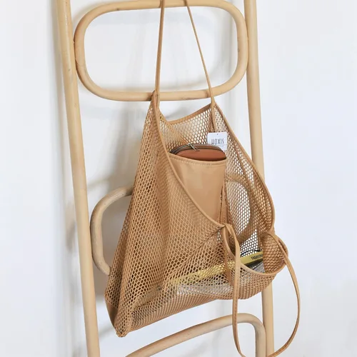 Miniatura 5 de Bolsa de hombro para mujer de malla para la playa