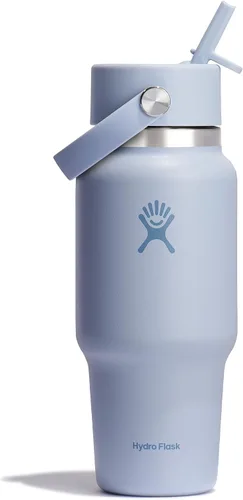 Miniatura 36 de Hydro Flask Botella de agua de viaje – Acero inoxidable aislado – Tapa ancha con pitillo, antiderrames, a prueba de fugas en 24 oz Trillium Pink