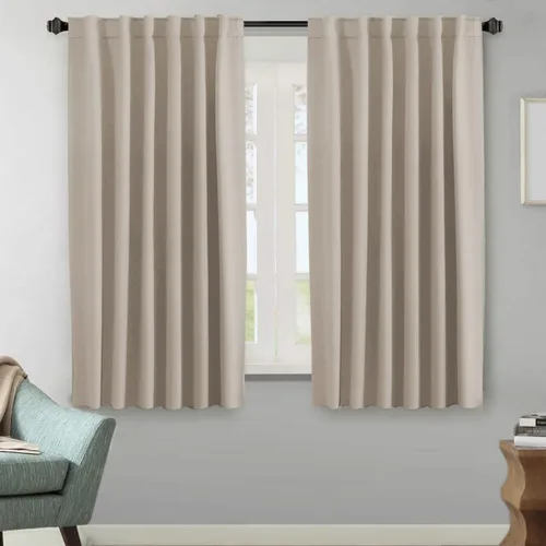 Miniatura 86 de H.VERSAILTEX Cortinas opacas con aislamiento térmico, paneles de tratamiento de ventana, cortinas opacas para oscurecer la habitación, cortinas Gris