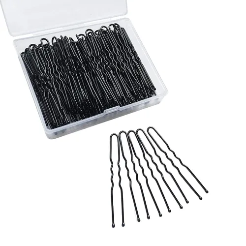 Miniatura 7 de Horquillas de pelo negro para boda en forma de U (120 unidades)