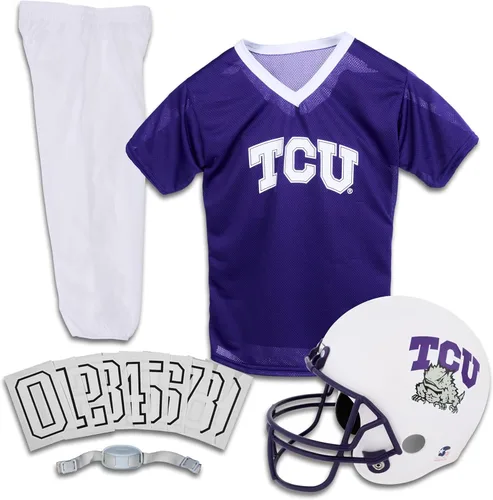 Miniatura 25 de Franklin Sports NCAA - Conjunto de uniforme de fútbol americano para niños, camiseta de fútbol universitario, casco + pantalones para niños y niñas
