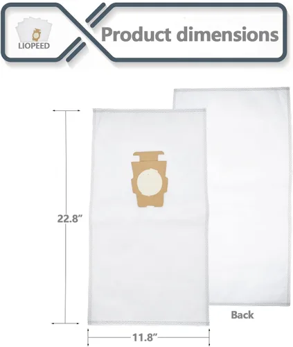 Miniatura 2 de Paquete de 6 bolsas de polvo para aspiradora para parte 205811 204814 204811, bolsas universales de tela blanca para todos los modelos