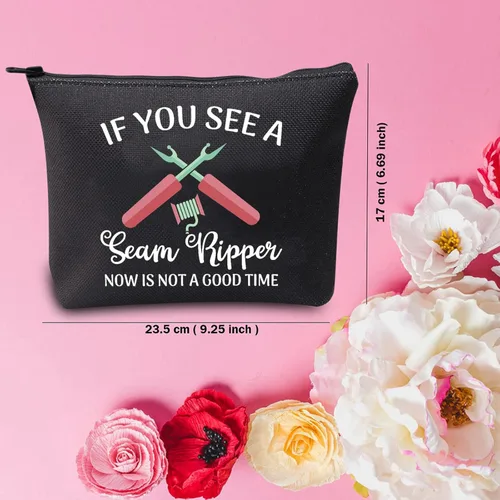 Miniatura 2 de TSOTMO Bolsa de accesorios de costura de regalo para acolchar amante de la costura bolsa con cremallera para alcantarillado sastre disfraz diseñador
