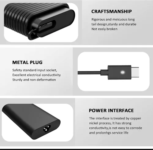 Miniatura 3 de Cargador de laptop USB C de 90 W para Dell XPS 13, Precision 3540, Latitude 3400, 3500, 5289, 5400, 5280, 5480, 5300, 2 en 1, 7400 2 en 1, 7300