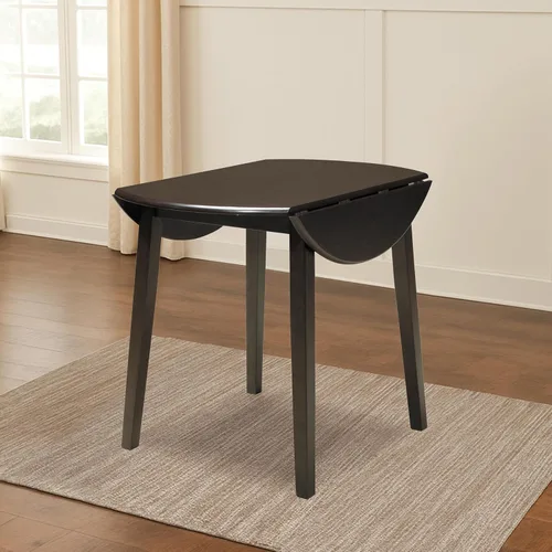 Miniatura 2 de Signature Design by Ashley Hammis - Mesa redonda de comedor con hojas abatibles, hasta 4 asientos, hojas abatibles con bisagras, madera, 36.38