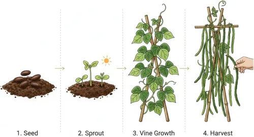 Miniatura 7 de Semillas de frijoles largos para plantar, 1.06 oz, aproximadamente 120 semillas de vegetales asiáticos, frijoles chinos de yardas, una alternativa