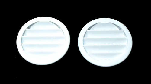 Miniatura 5 de 2.5 "rejilla redonda de plástico Soffit rejilla de ventilación de aire para reptiles cubierta (6, blanco)