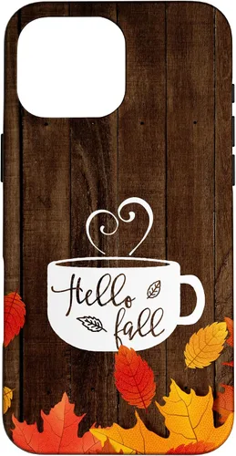 Miniatura 19 de Hello Fall - Taza de café para iPhone 16, diseño de hojas de otoño