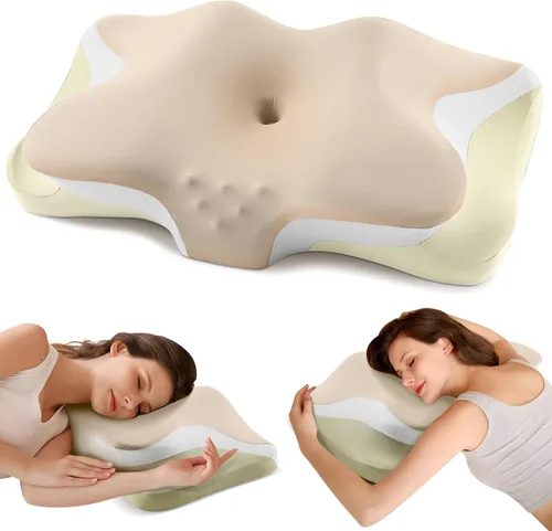 Miniatura 15 de Almohada cervical para aliviar el dolor de cuello, almohadas ergonómicas refrescantes de espuma viscoelástica para dormir, almohada de apoyo