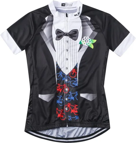 Miniatura 132 de Weimostar Hombre Ciclismo Jersey Manga Corta Bicicleta Ropa Multicolor Diamante