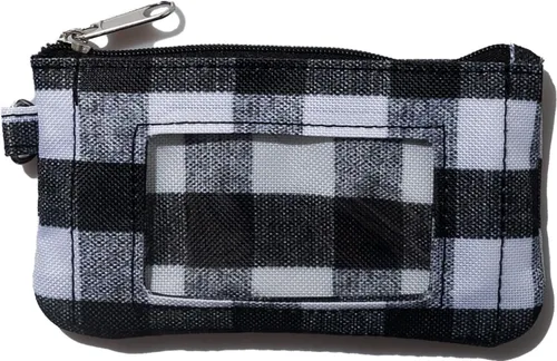 Miniatura 10 de DQL Cartera con tarjetero con estampado de estrellas y cordón, cartera pequeña para tarjetas de crédito para mujer, llavero