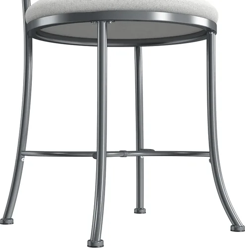 Miniatura 7 de Hillsdale Furniture Dutton - Taburete de tocador, cromado
