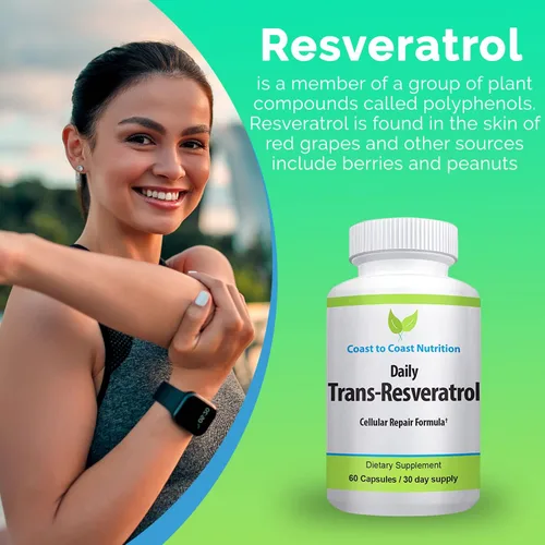 Miniatura 3 de Suplemento Trans Resveratrol - Cápsulas orgánicas - Suplementos para mujeres y hombres, antioxidante natural, suplemento de polifenoles - 60