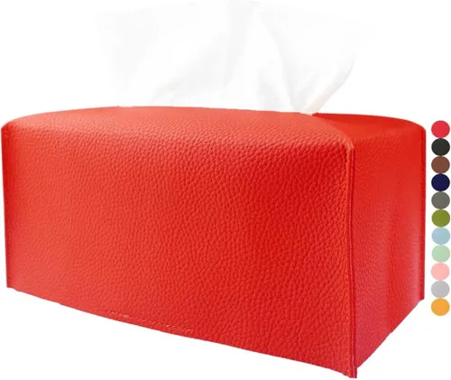 Miniatura 21 de Cubierta de Caja de Paños Grande Rectangular – Soporte de Caja de Paños Rectangular de Tamaño Plus con Cinturón Inferior [JESMINI, Negro] Soporte