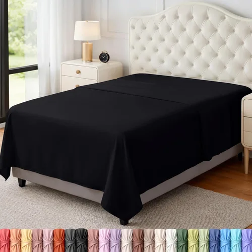 Miniatura 20 de Utopia Bedding Sábanas Planas - Paquete de 6 - Tela de Microfibra Cepillada Suave - Sábana Superior Resistente al Encogimiento y Decoloración - Gris
