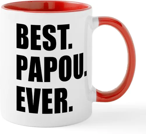 Miniatura 16 de CafePress Papou (Worlds Best) Taza de café de cerámica (11 oz (11.0 fl oz)