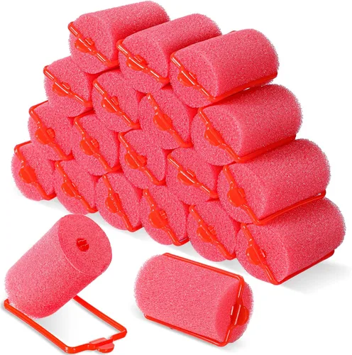 Miniatura 9 de Geyoga 18 rodillos de esponja para el cabello, rizadores grandes de espuma suave, rizadores de peluquería de gran tamaño para mujeres