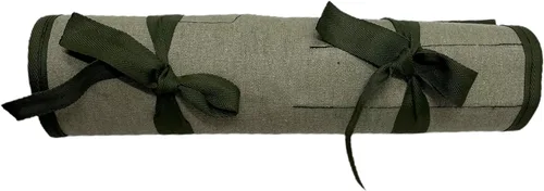 Miniatura 8 de BULL TOOLS Organizador de Rollo de Herramientas con 26 Bolsillos para Llaves, Métrico y SAE, Lona de Algodón Durable, Bolsa de Herramientas Oliva