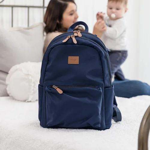 Miniatura 5 de Natemia Mochila para pañales – Bolsa de pañales para bebé resistente al agua con bolsillos, correas para cochecito y cambiador portátil, Gris Gris