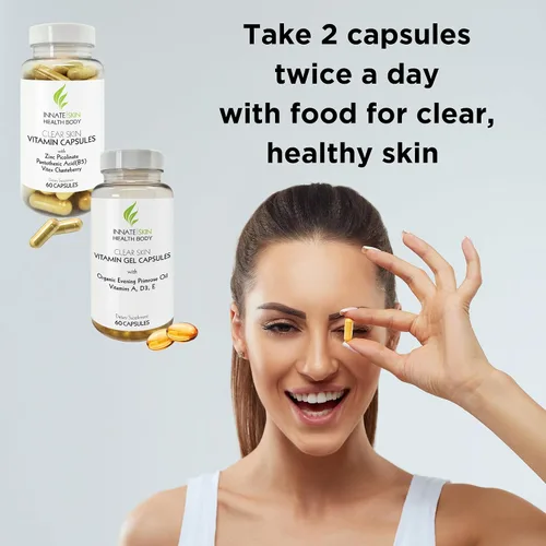 Miniatura 6 de Clear Skin - Paquete de vitaminas para el acné 20 antioxidantes, botánicos, minerales y vitaminas Pastillas hormonales y quísticas para el acné