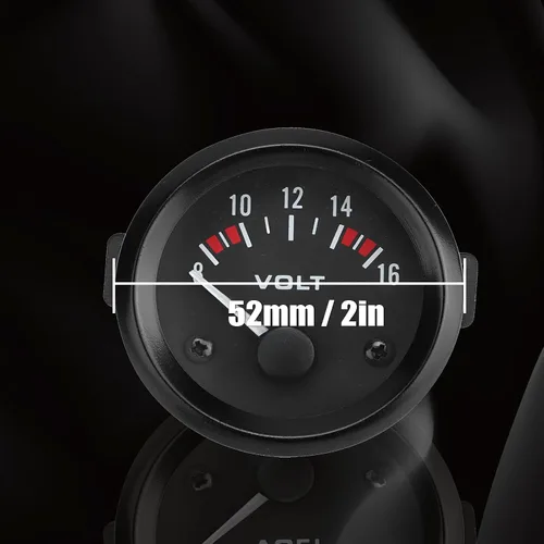 Miniatura 4 de Voltímetro universal para coche de 12 V, medidor de voltaje, medidor de voltaje universal, voltmetro analógico 12 V, medidor de voltaje de 2.047