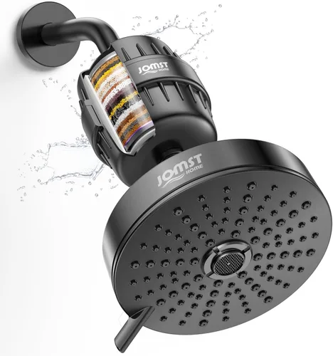 Cabezal de ducha filtrado COMBO - para una piel y cabello más saludables | Cabezales de ducha de alta presión de 3 modos con filtración de 25 etapas