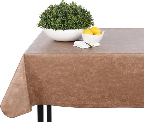 Miniatura 2 de Yourtablecloth - Mantel de vinilo de alta resistencia rectangular o cuadrado – calibre 6 – parte trasera de franela – mantel lavable