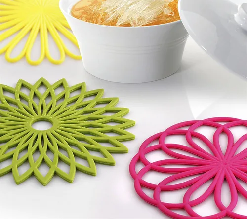 Miniatura 5 de ME.FAN Salvamanteles de silicona – Almohadillas calientes de cocina para ollas y platos – Salvamanteles aislados para tetera – Flexible, duradero