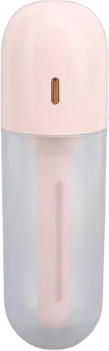 Asixxsix Mini humidificador portátil, 3.4 fl oz de niebla fría, recargable por USB, humidificador personal de viaje para oficina, dormitorio, Rosa