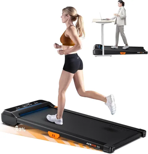 Miniatura 9 de ACEZOE Caminadora con 10% de inclinación, caminadora para debajo del escritorio, cintas de correr portátiles compactas para oficina en casa