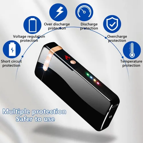 Miniatura 6 de GADATOP Encendedor de Plasma de Arco de Llama, Encendedores Eléctricos, Encendedores Eléctricos Recargables USB a Prueba de Viento e Impermeables