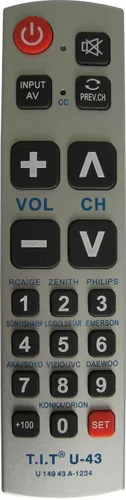 Miniatura 5 de Gmatrix Control remoto universal con botón grande - Embalaje al por menor (U-43)