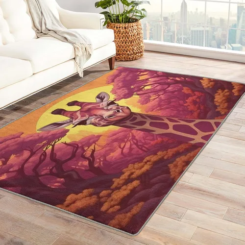 Miniatura 26 de Alfombra africana de 5 x 7 pies, alfombra de área étnica, alfombras de máscara afro para sala de estar, dormitorio, alfombra tribal, decoración