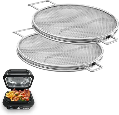 Miniatura 7 de Protector contra salpicaduras para Ninja Foodi IG651, pantalla de salpicaduras de acero inoxidable, accesorios para freidora de aire Ninja Foodi