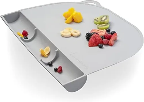 Miniatura 11 de Upward Baby - Juego de 3 alfombrillas de silicona antideslizantes para bebés, mantel individual para mesa de comedor, silla alta, suministros