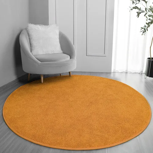 Miniatura 30 de FlyDOIT Alfombras redondas para dormitorio, sala de estar, 4 x 4, color azul marino, súper suaves, cómodas, gruesas de espuma viscoelástica